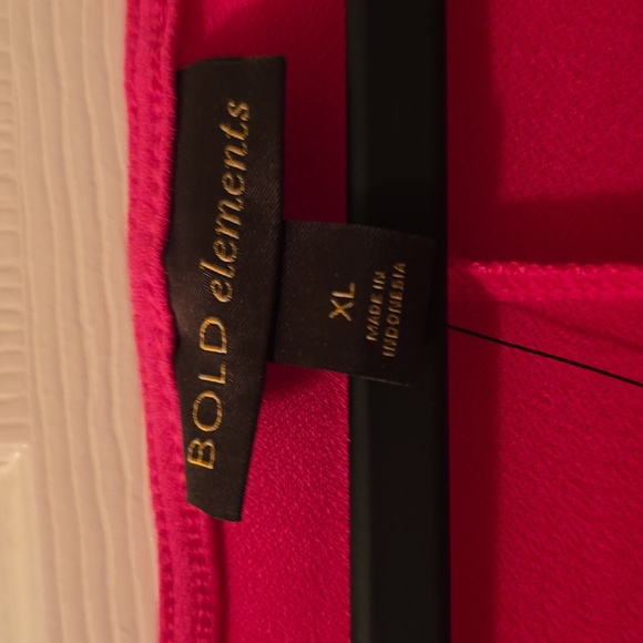 BOLD ELEMENTS BRAND WOMEN'S PINK OPEN ARM BLOUSE TOP SIZE XL - Picture 4 of 14